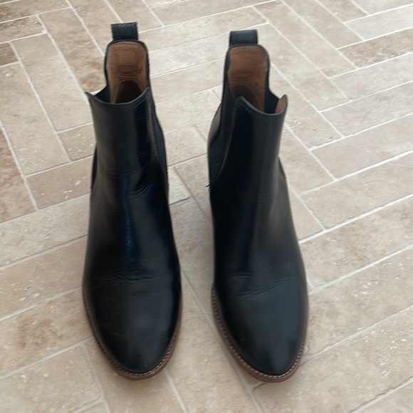 Madewell Black Leather Heeled Booties - Picture 3 of 5
